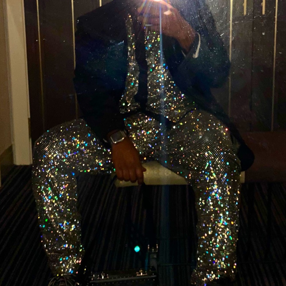 Nonpareil Rhinestone Pants - Picture 5 of 5